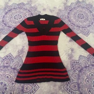 Black and red sweater